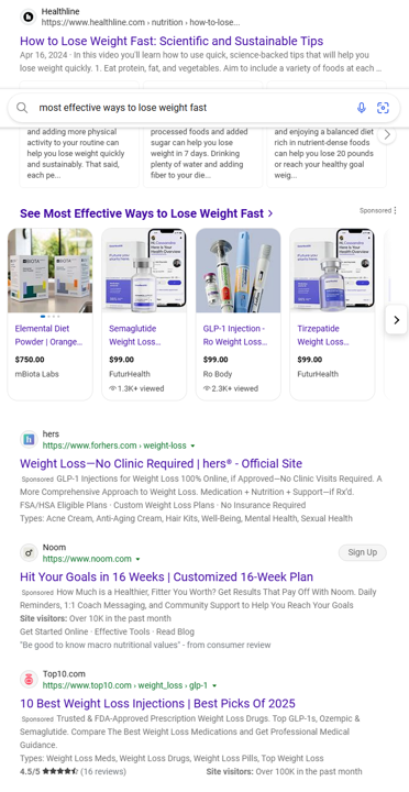 Weight Loss Science this is not. When you search for ways to lose weight, you end up with many lose-weight-fast schemes, which just don't work